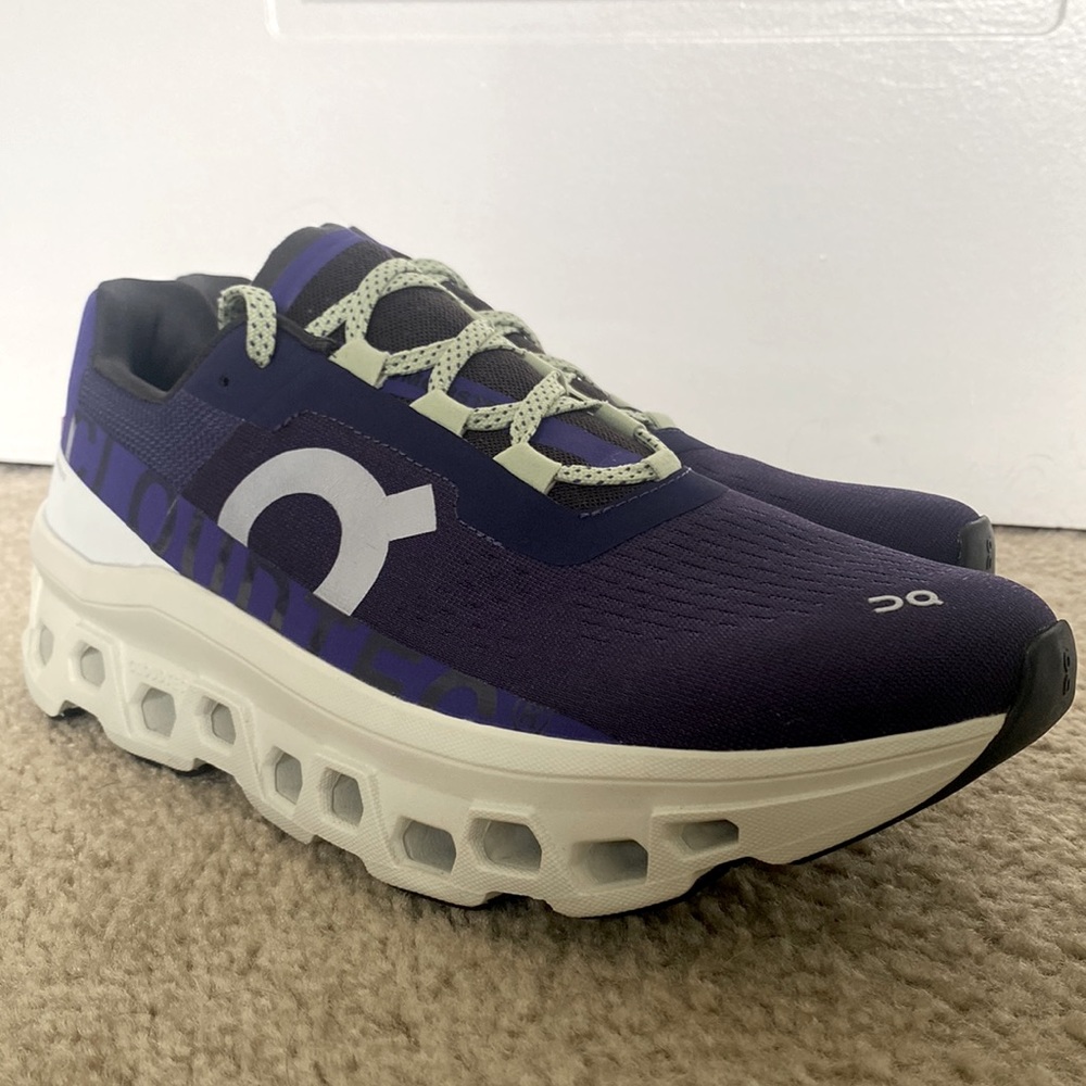 NWT On Cloudmonster Running Shoes US Men’s Size 10 Acai/Aloe with CloudTec®